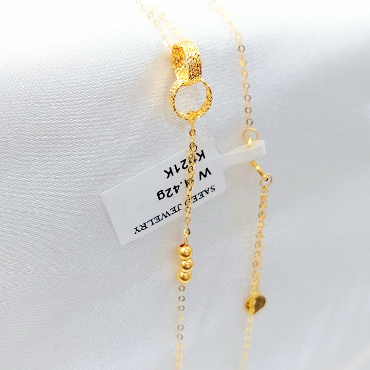 21K Gold Interlocking Circle Necklace