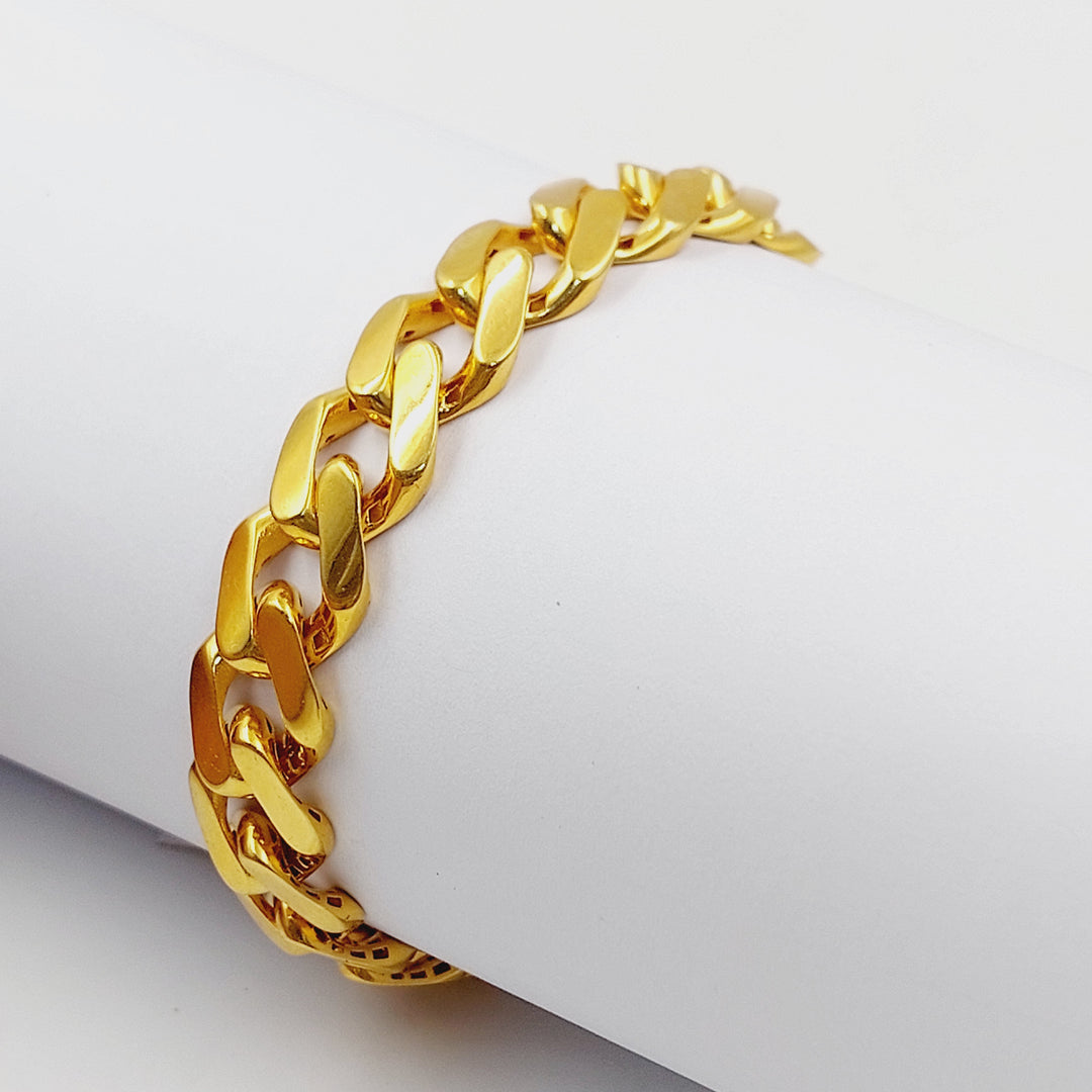 Deluxe Cuban Links Bracelet Made of 21K Gold by Saeed Jewelry 