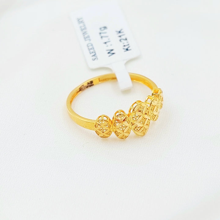 Light Deluxe Ring Made of 21K Gold by Saeed Jewelry 