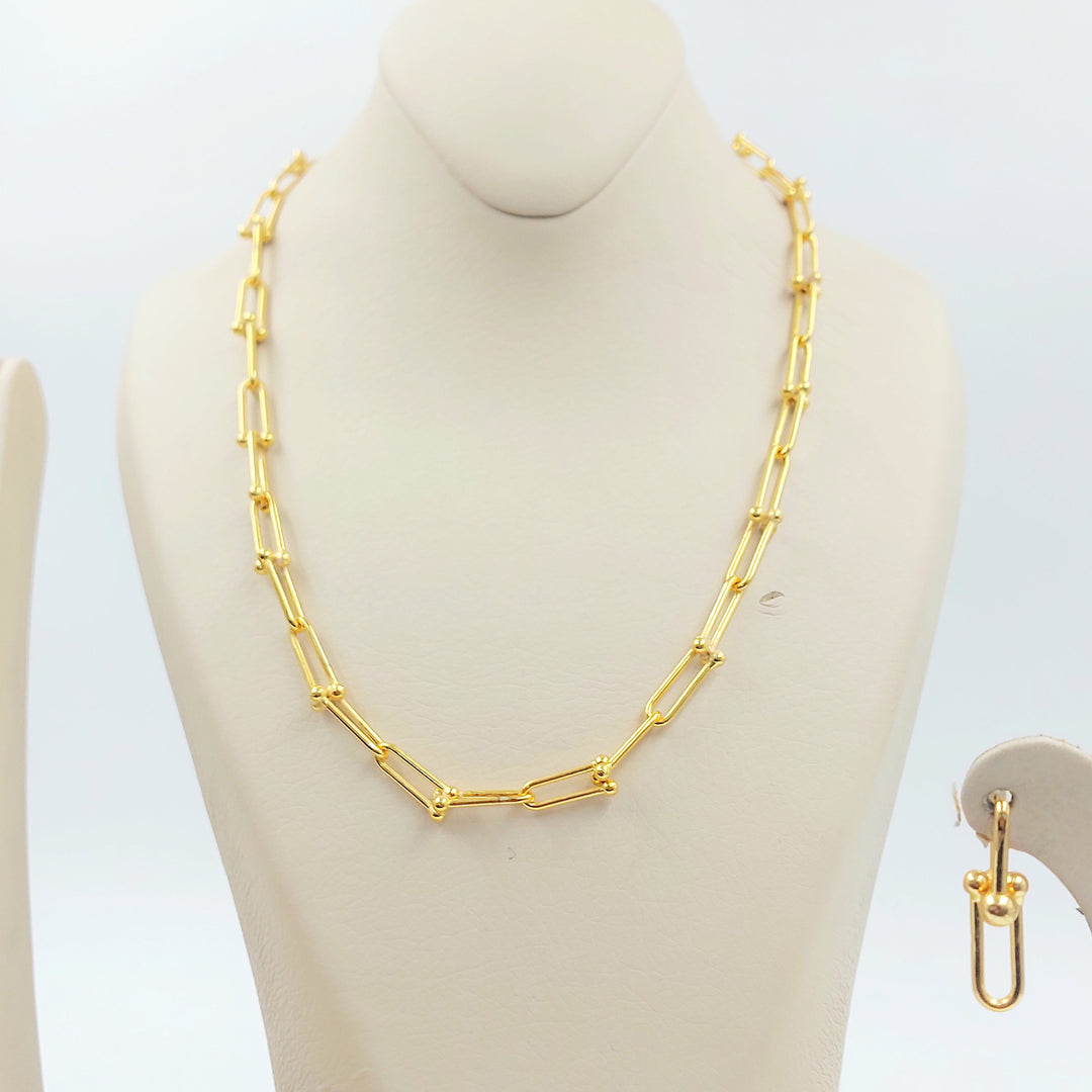 Paperclip Set Made of 21K Gold by Saeed Jewelry 