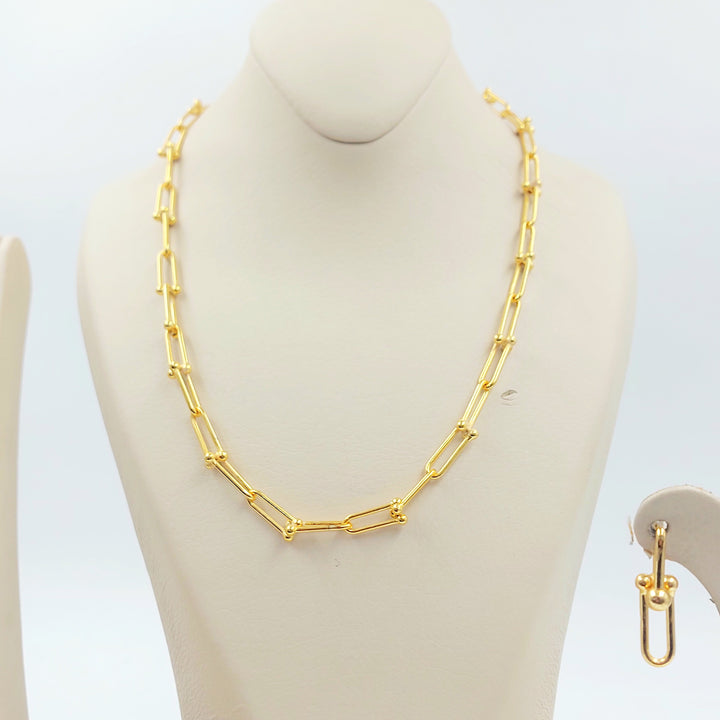Paperclip Set Made of 21K Gold by Saeed Jewelry 
