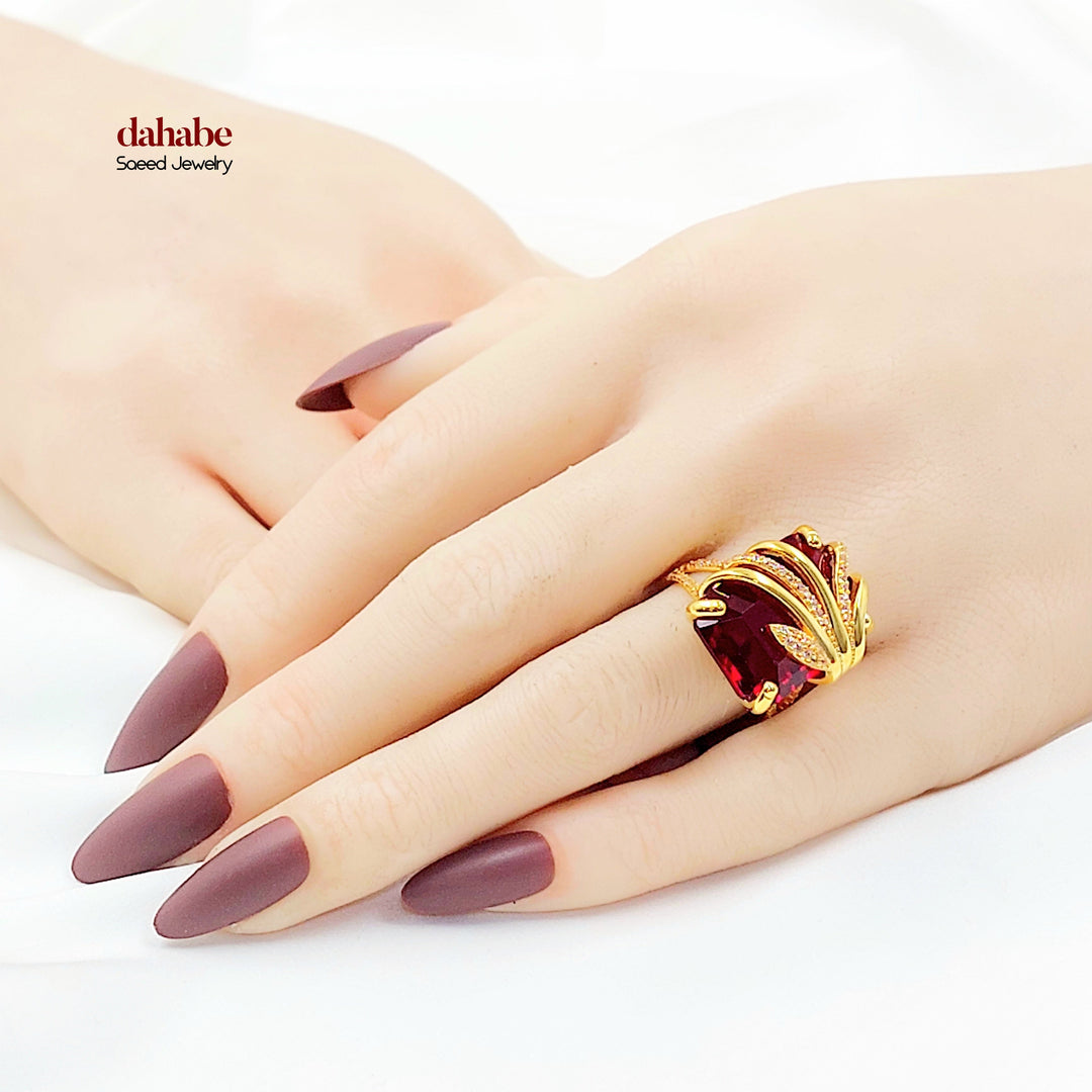 Zircon Studded Deluxe Ring