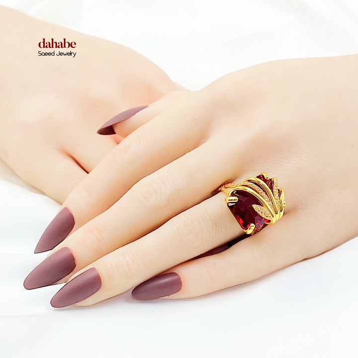 Zircon Studded Deluxe Ring