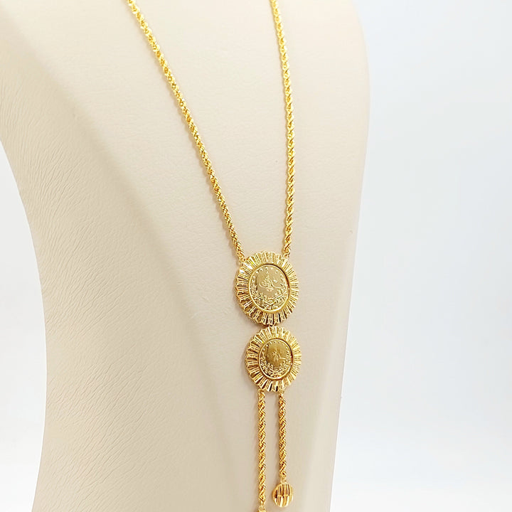 Rashadi Balls Necklace Made of 21K Gold by Saeed Jewelry 