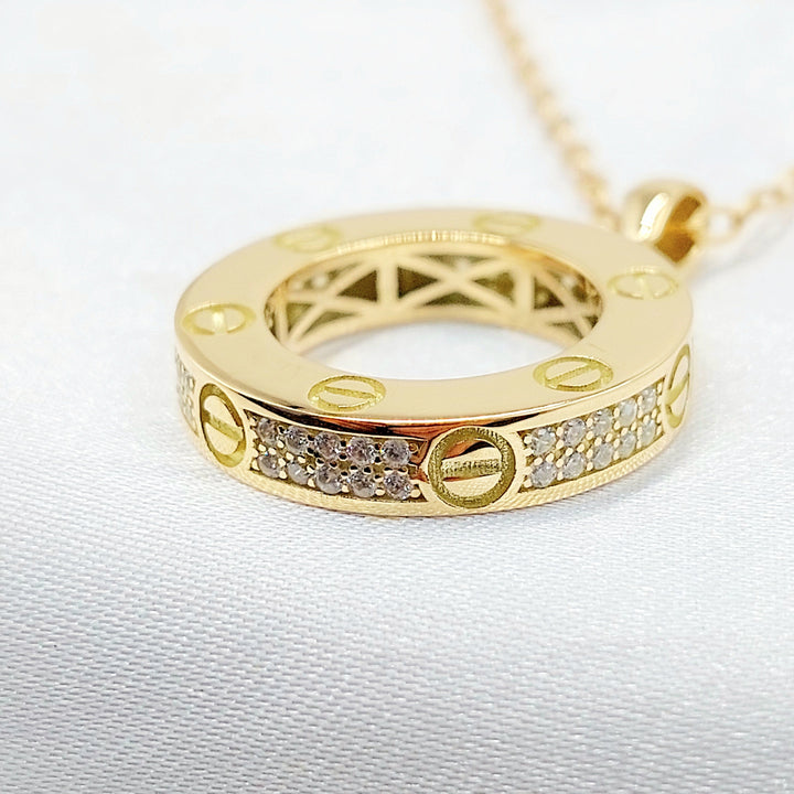 18K عقد فيجارو مرصع-مجوهرات الشيخ سعيد-Saeed Jewelry 