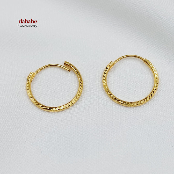 21K حلق ذبلة-مجوهرات الشيخ سعيد-Saeed Jewelry 