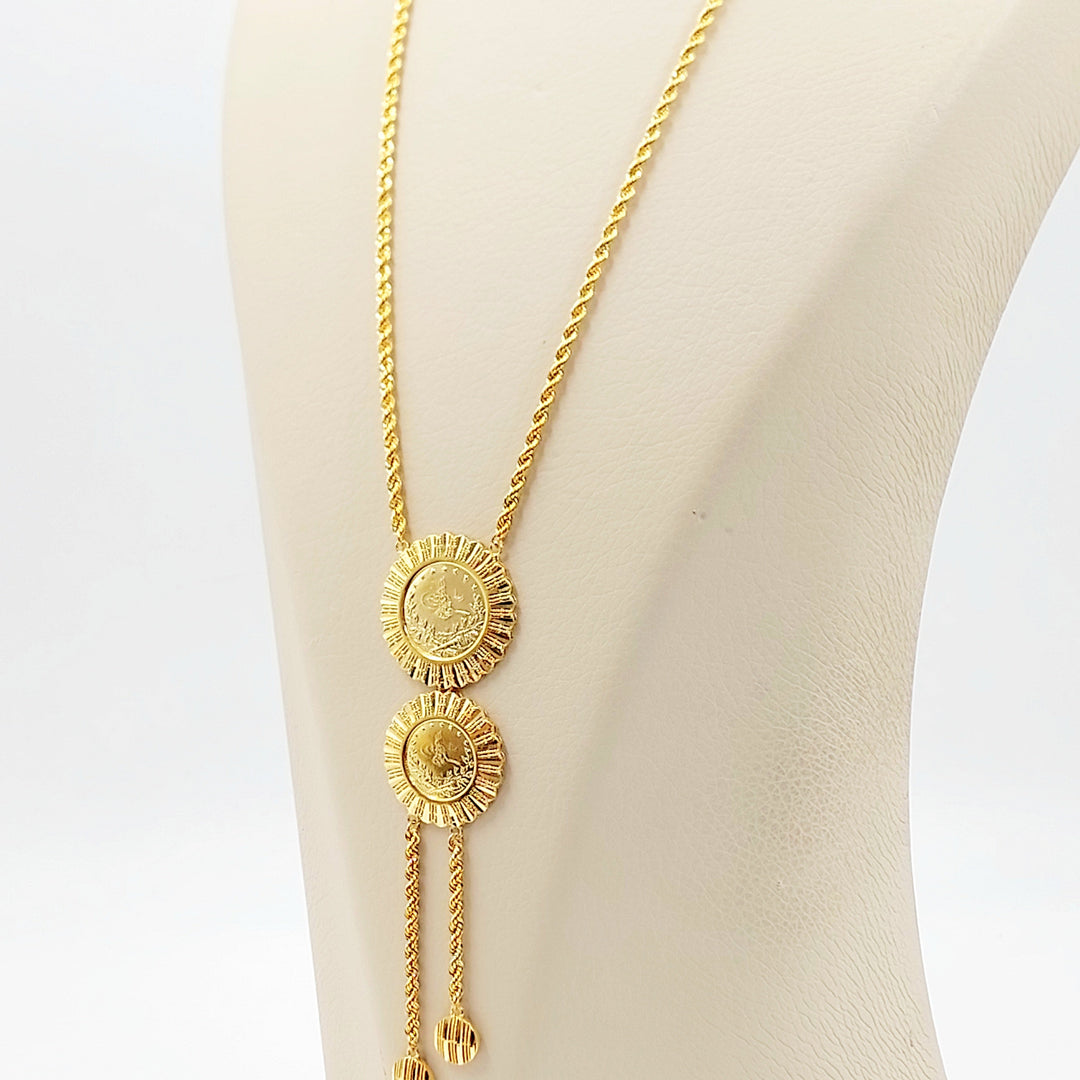 Rashadi Balls Necklace Made of 21K Gold by Saeed Jewelry 