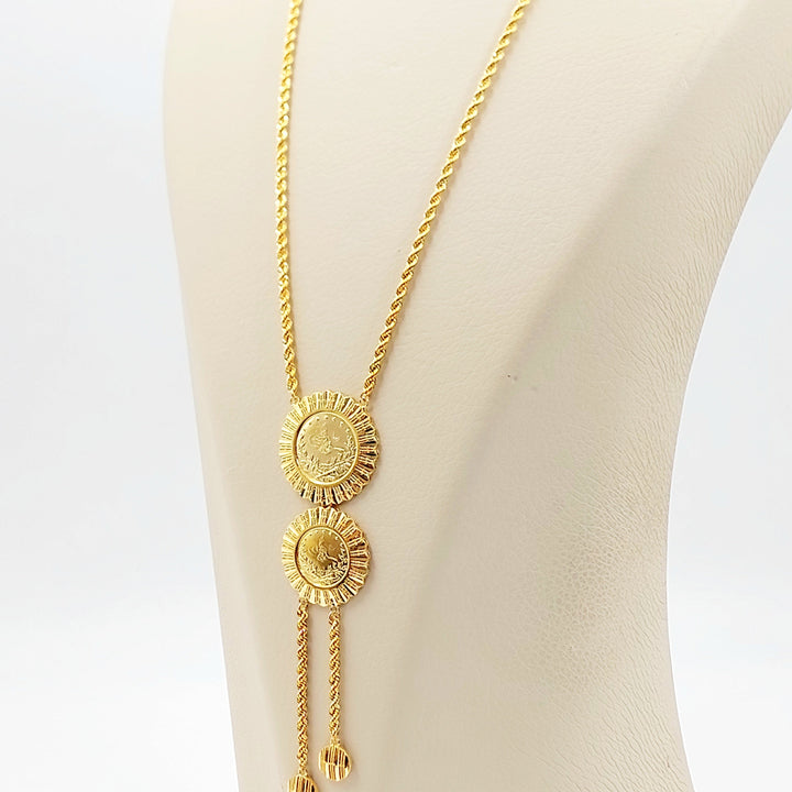 Rashadi Balls Necklace Made of 21K Gold by Saeed Jewelry 