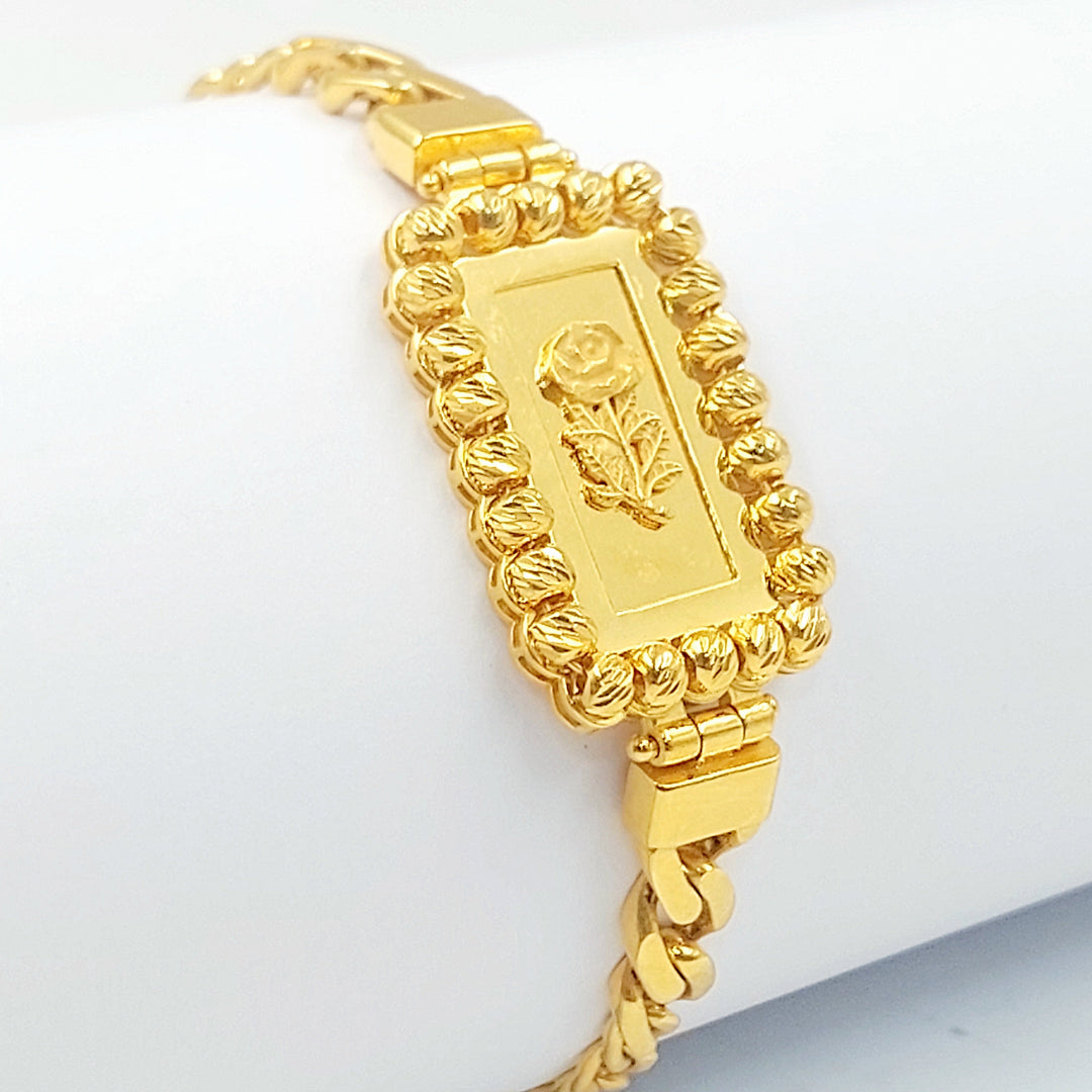 21K اسوارة اونصه طابات-مجوهرات الشيخ سعيد-Saeed Jewelry 