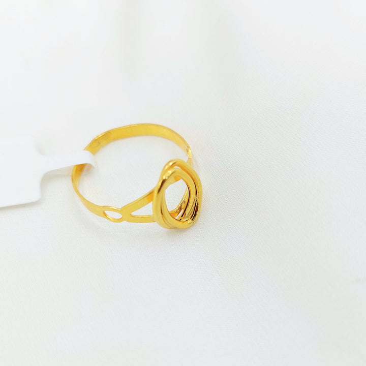 21K Gold Circular Openwork Ring