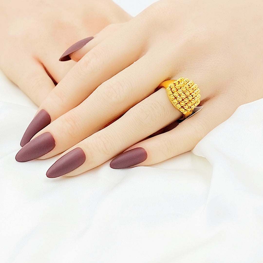 Deluxe Balls Ring Made of 21K Gold by Saeed Jewelry 