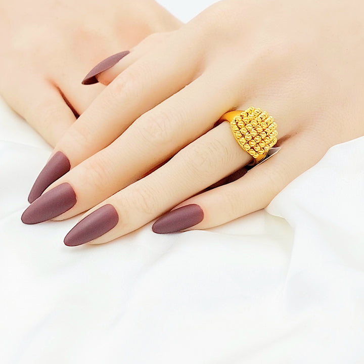 Deluxe Balls Ring Made of 21K Gold by Saeed Jewelry 