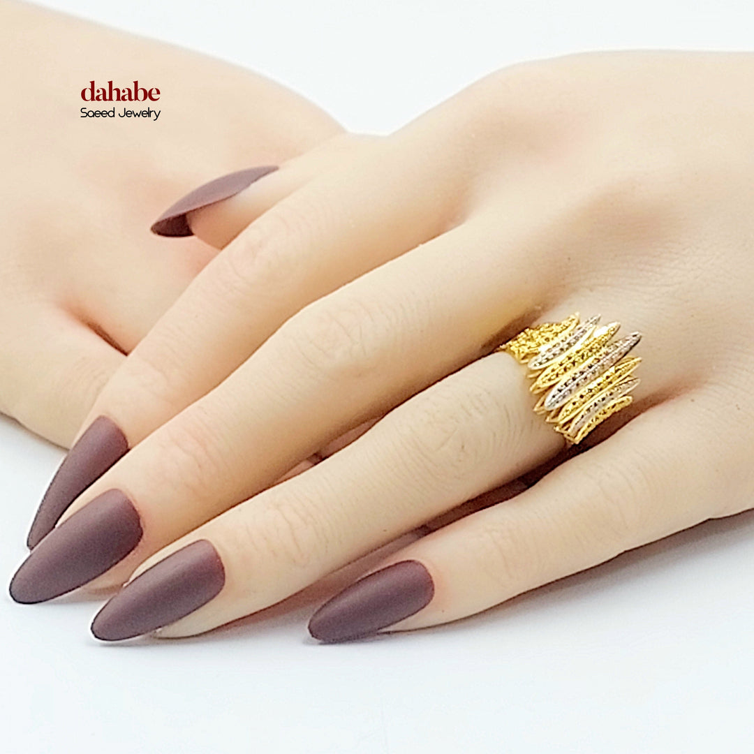 21K خاتم اجنحة اكسترا-مجوهرات الشيخ سعيد-Saeed Jewelry 