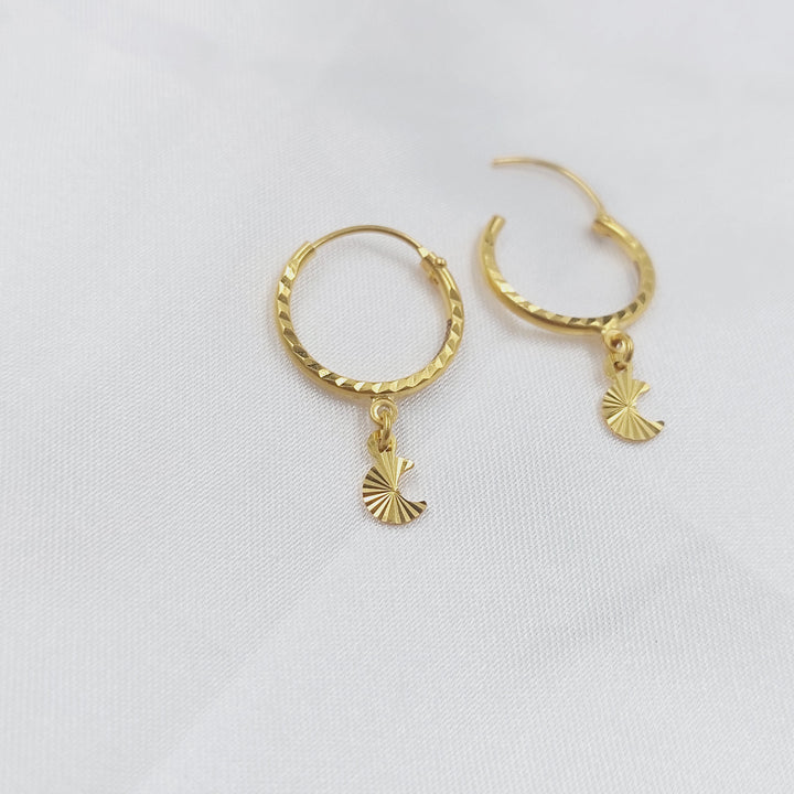 21K حلق ذبلة دنانديش-مجوهرات الشيخ سعيد-Saeed Jewelry 