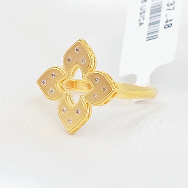 Deluxe Rose Ring Made of 21K Gold by Saeed Jewelry 