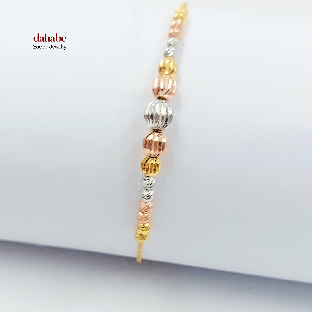 21K اسوارة طابات اكسترا-مجوهرات الشيخ سعيد-Saeed Jewelry 