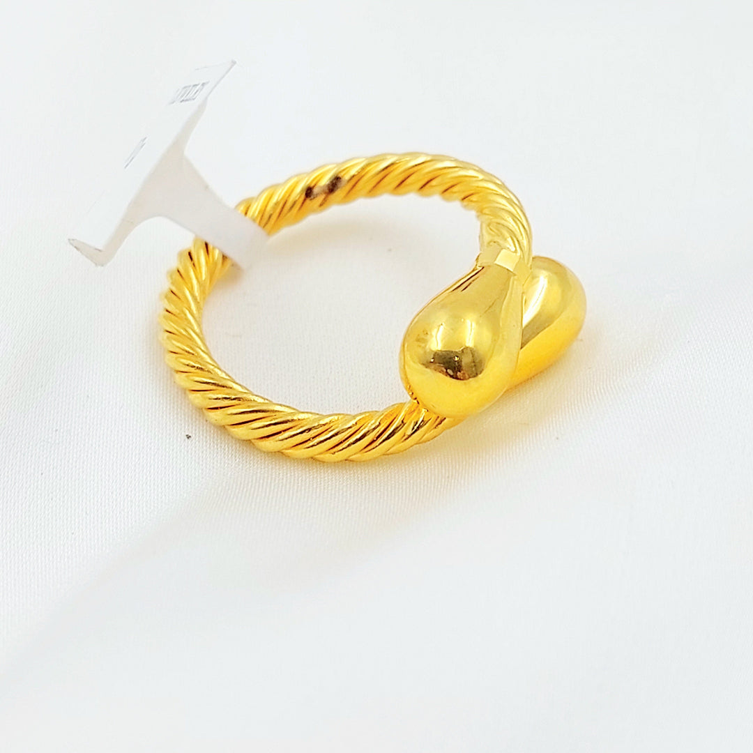 Deluxe Twisted Ring Made of 21K Gold by Saeed Jewelry 