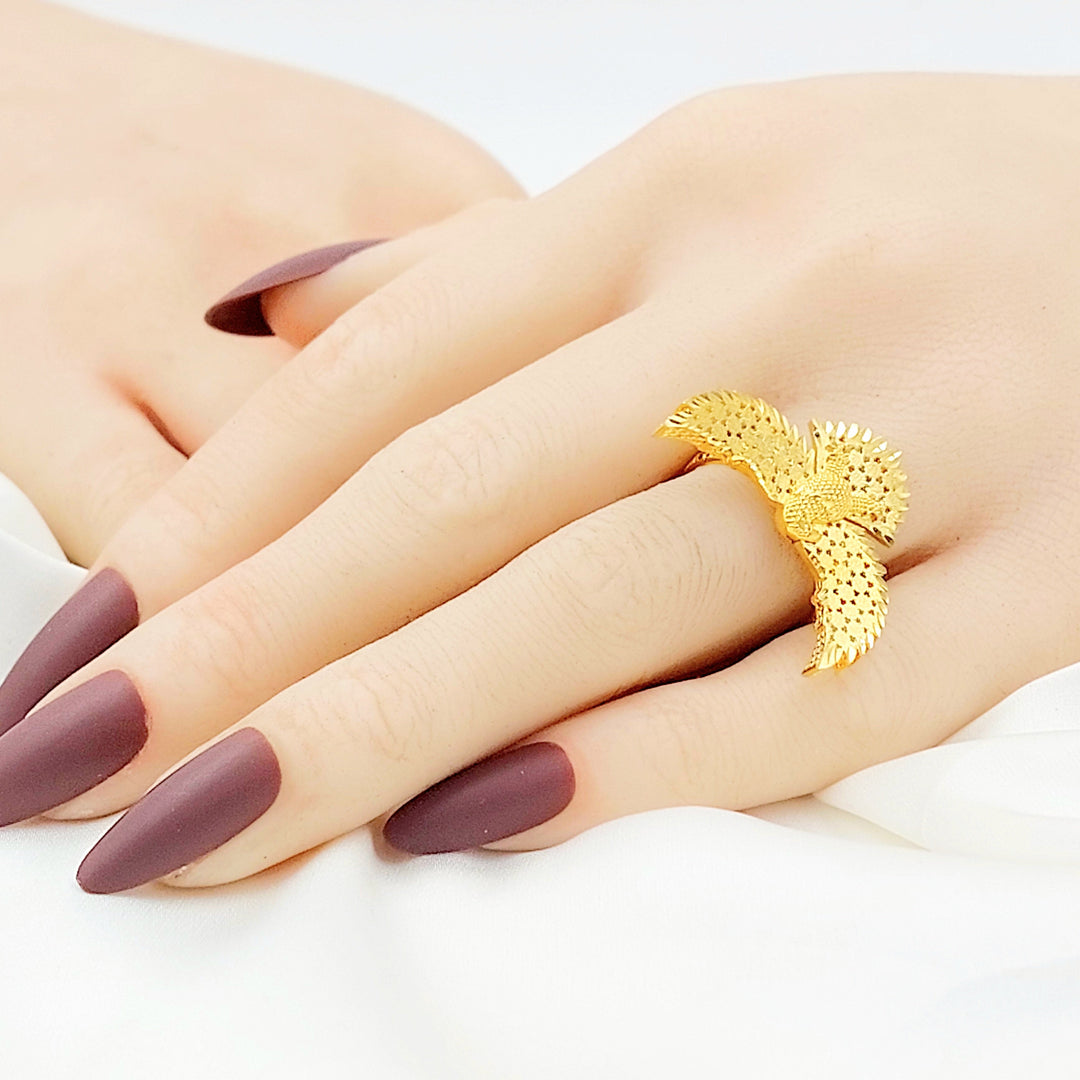 Deluxe Eagle Ring Made of 21K Gold by Saeed Jewelry 