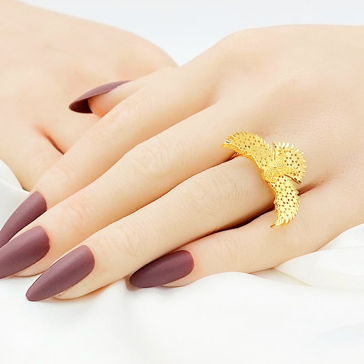 Deluxe Eagle Ring Made of 21K Gold by Saeed Jewelry 