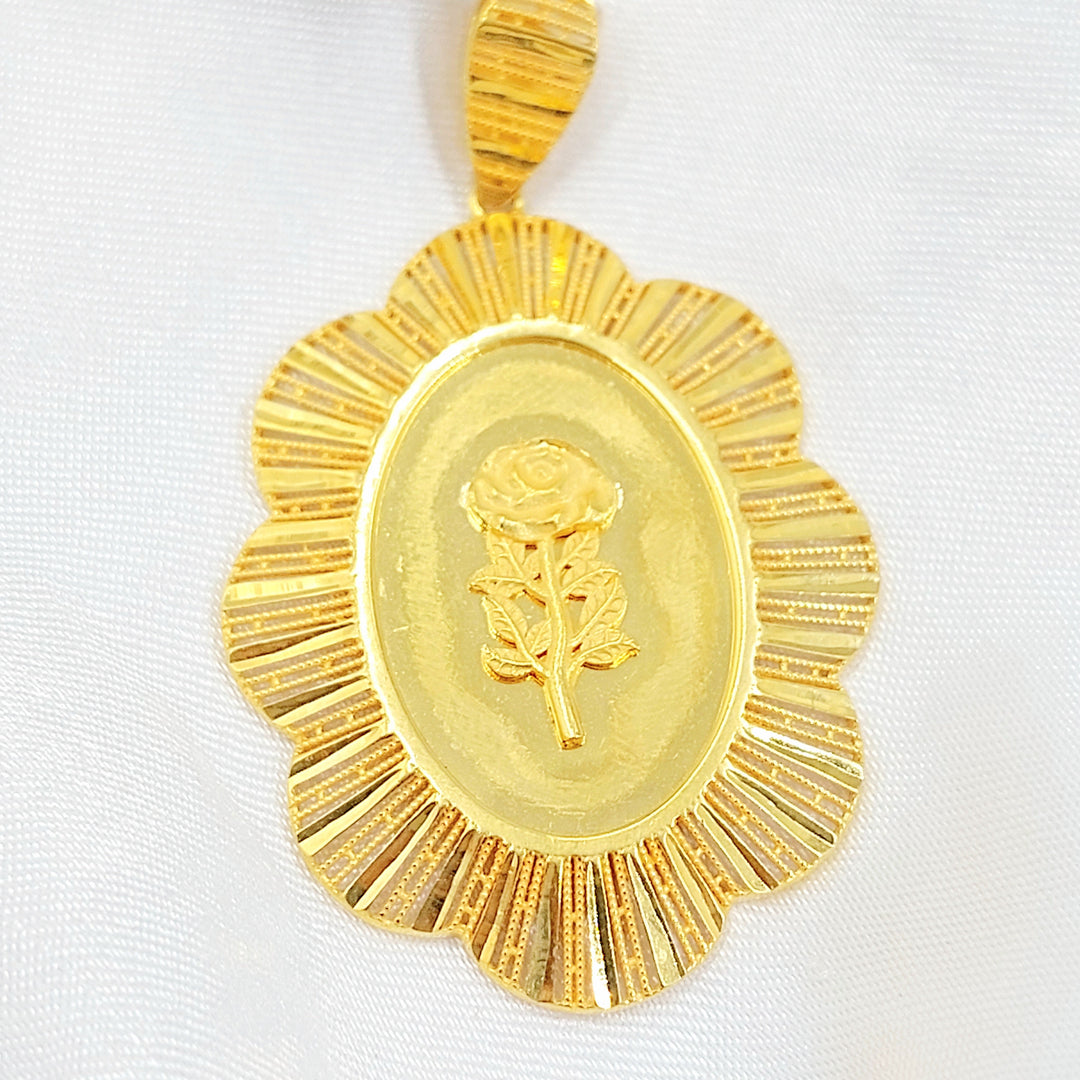 Deluxe Ounce Pendant Made of 21K Gold by Saeed Jewelry 
