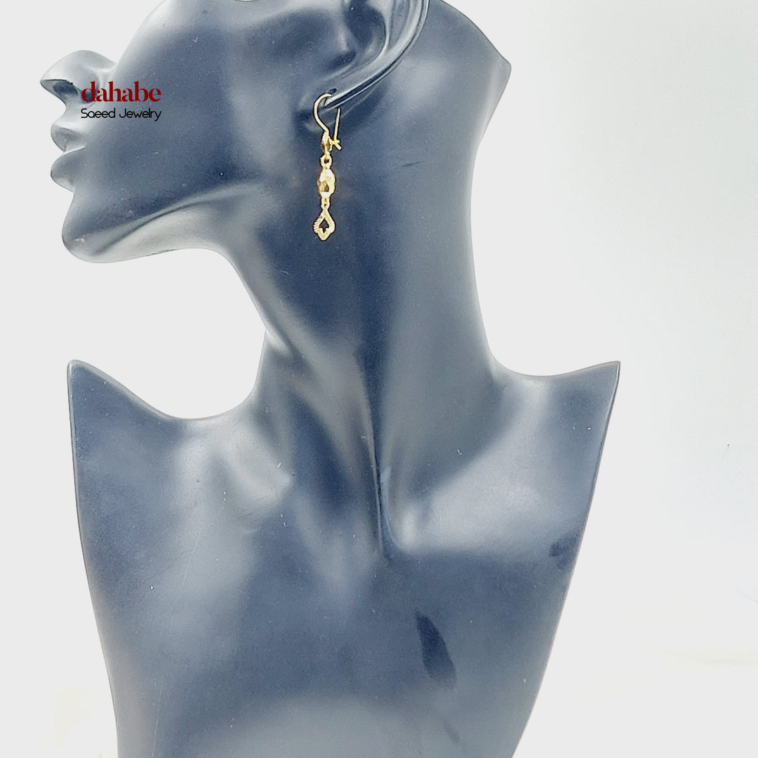 21K حلق شنكل ناعم-مجوهرات الشيخ سعيد-Saeed Jewelry 