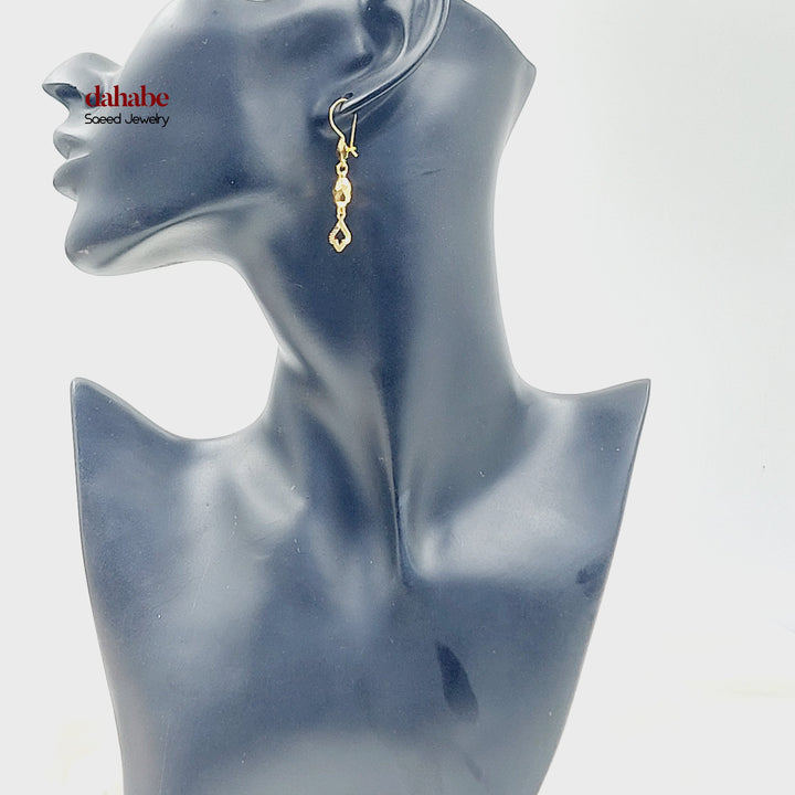 21K حلق شنكل ناعم-مجوهرات الشيخ سعيد-Saeed Jewelry 