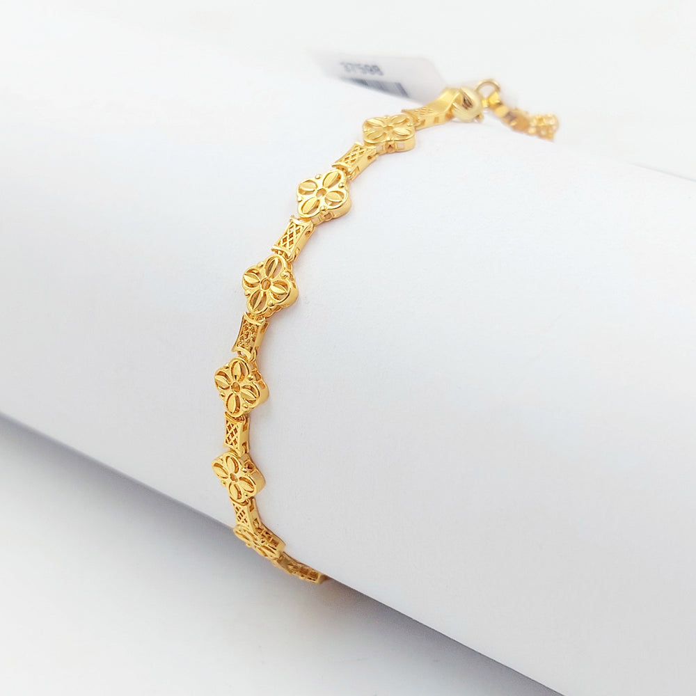 Rose Bracelet Made of 21K Gold by Saeed Jewelry 