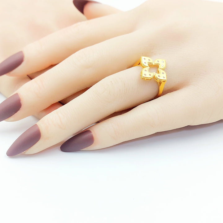Deluxe Rose Ring Made of 21K Gold by Saeed Jewelry 