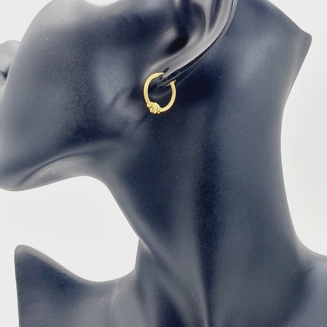 Hoop Earrings Made of 21K Gold by Saeed Jewelry 