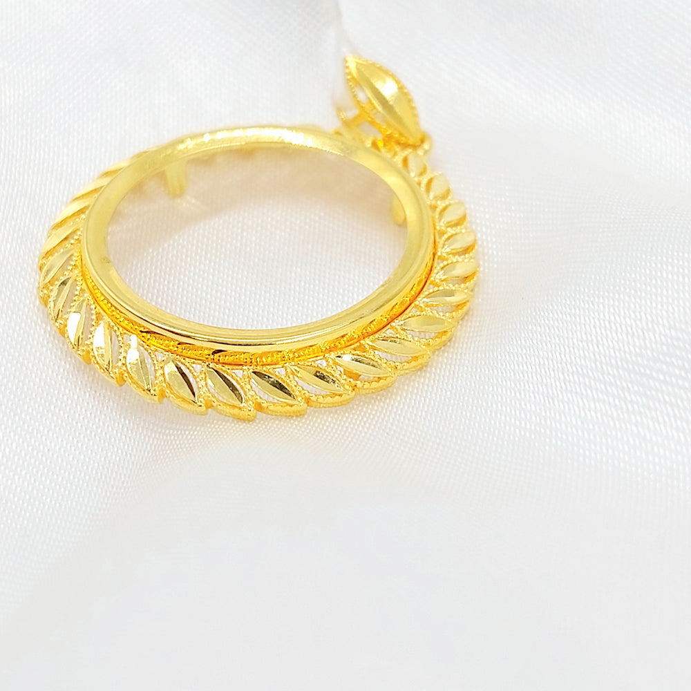 Deluxe Rashadi Frame Pendant Made of 21K Gold by Saeed Jewelry 