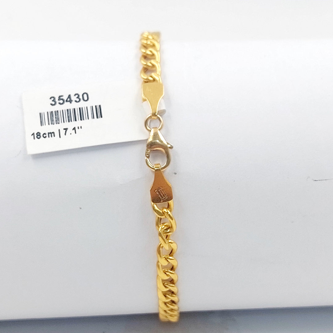 21K اسوارة ورق الشجر-مجوهرات الشيخ سعيد-Saeed Jewelry 