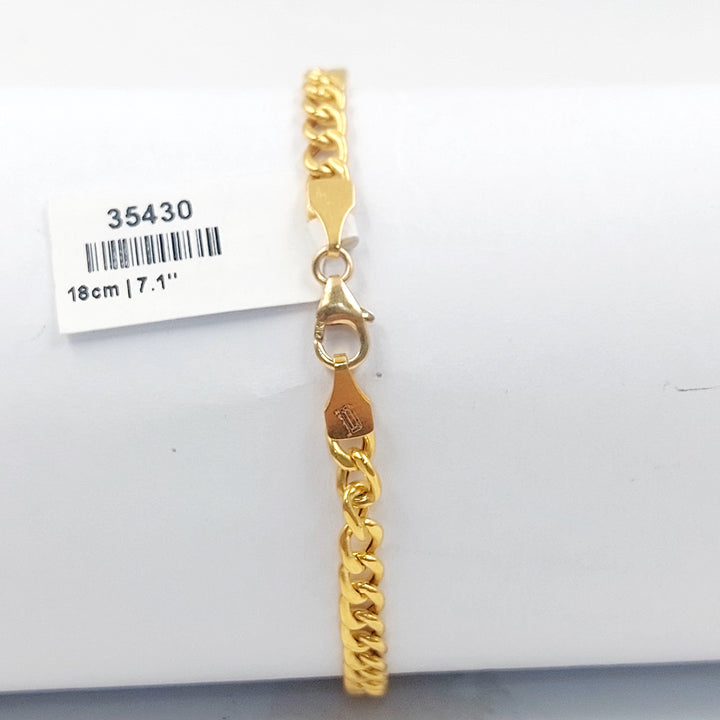 21K اسوارة ورق الشجر-مجوهرات الشيخ سعيد-Saeed Jewelry 