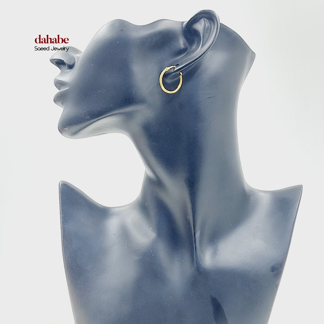 21K حلق ذبلة-مجوهرات الشيخ سعيد-Saeed Jewelry 