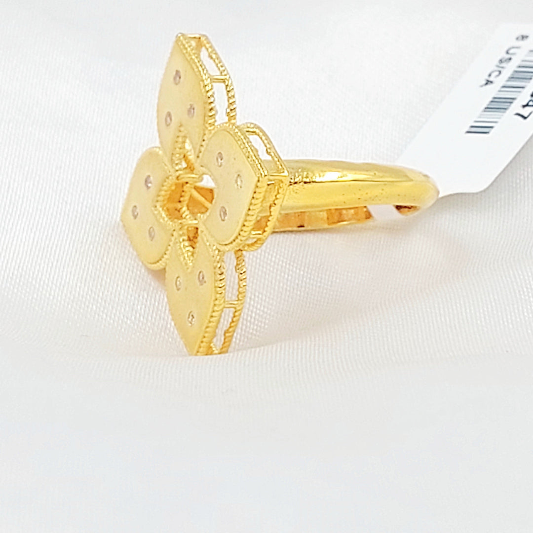 Deluxe Rose Ring Made of 21K Gold by Saeed Jewelry 