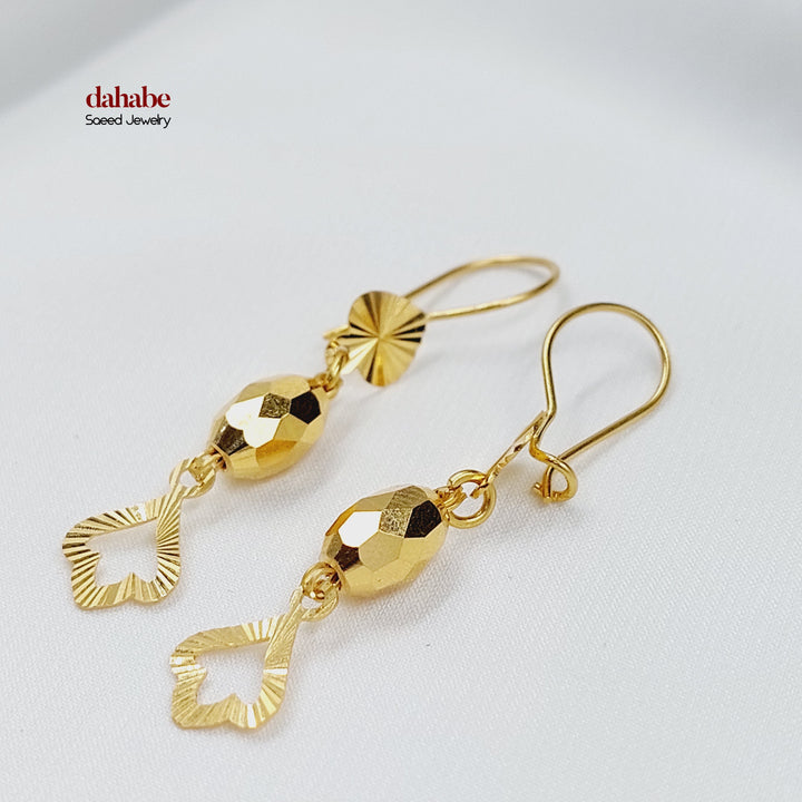 21K حلق شنكل ناعم-مجوهرات الشيخ سعيد-Saeed Jewelry 
