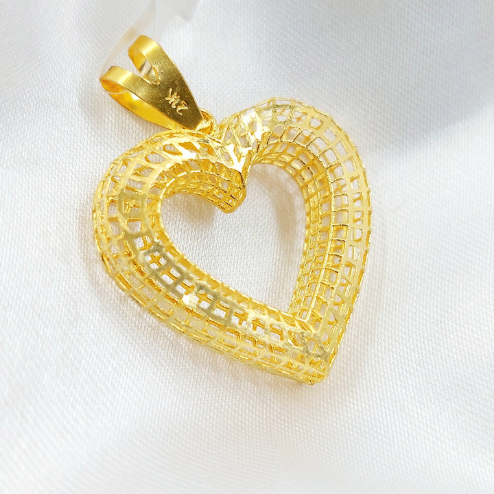 Heart Pendant Made of 21K Gold by Saeed Jewelry 