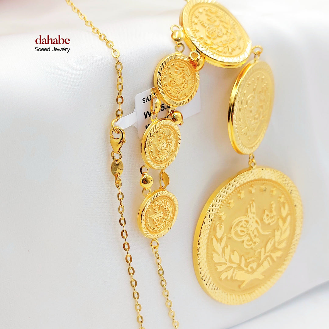 21K Gold Ottoman Medallion Necklace