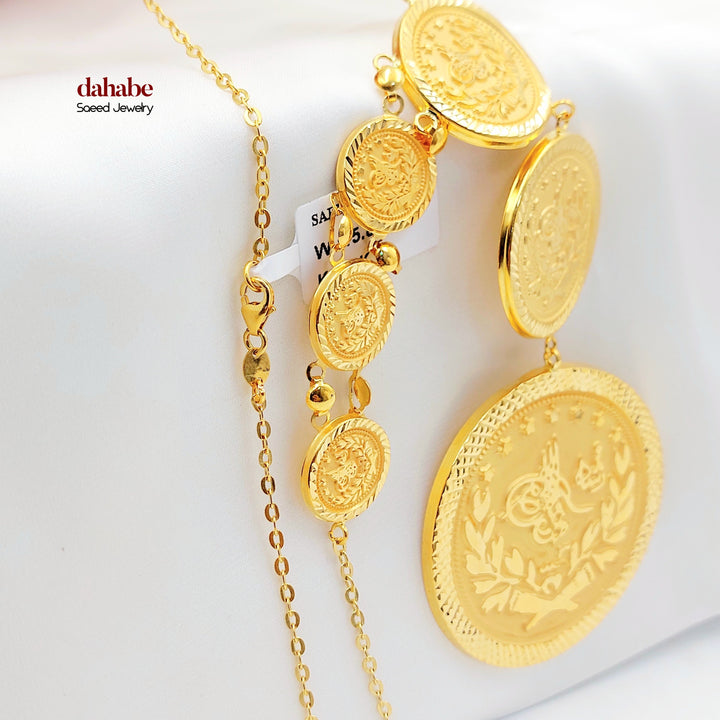 21K Gold Ottoman Medallion Necklace