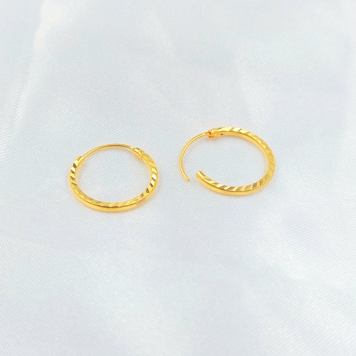 21K حلق ذبلة-مجوهرات الشيخ سعيد-Saeed Jewelry 