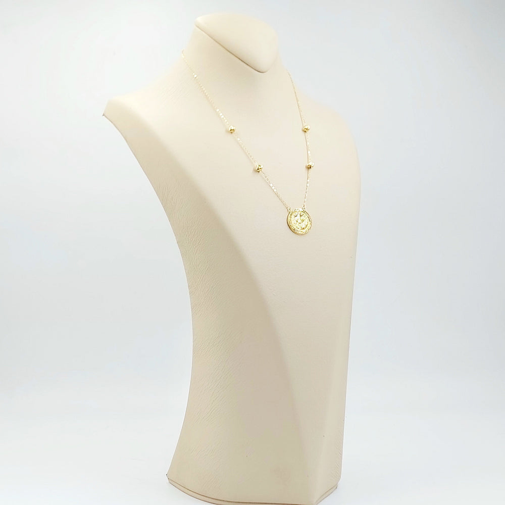 Print Rashadi Necklace Made of 18K Gold by Saeed Jewelry 