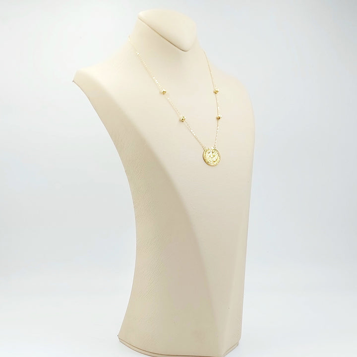 Print Rashadi Necklace Made of 18K Gold by Saeed Jewelry 