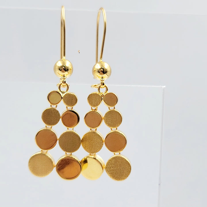 Deluxe Turkish Earrings Made of 21K Gold by Saeed Jewelry 