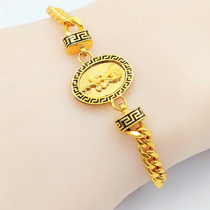 21K Gold Rosa Medallion Bracelet