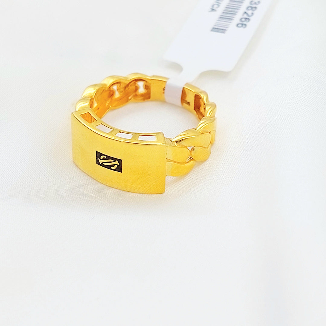 Deluxe Cuban Links Ring Made of 21K Gold by Saeed Jewelry 