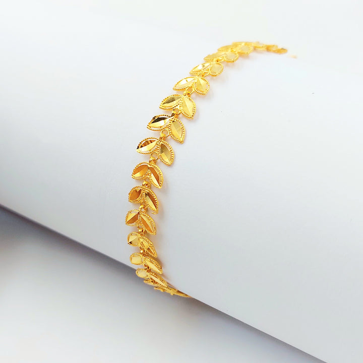 Leaf Bracelet Made of 21K Gold by Saeed Jewelry 