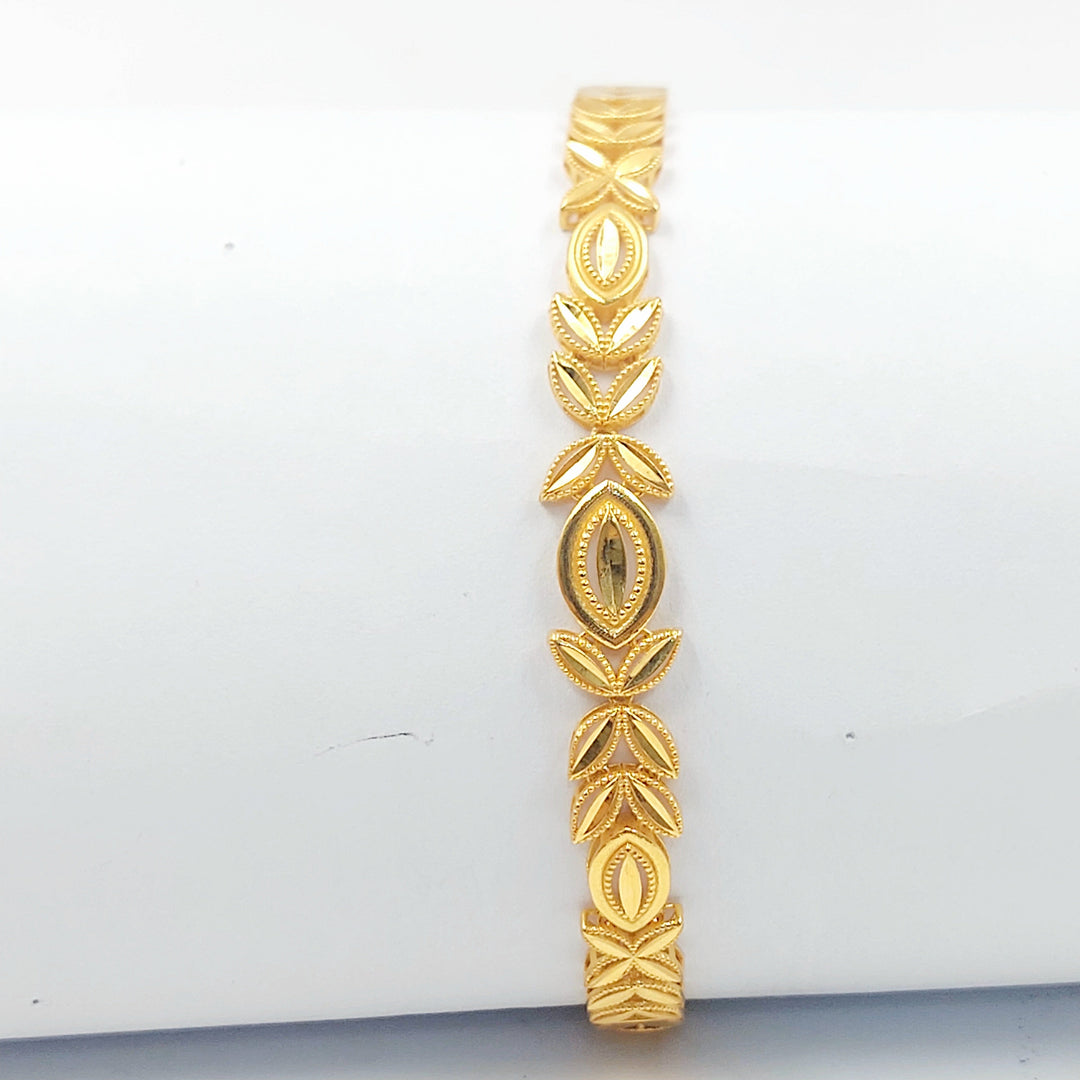 21K اسوارة ورق الشجر-مجوهرات الشيخ سعيد-Saeed Jewelry 
