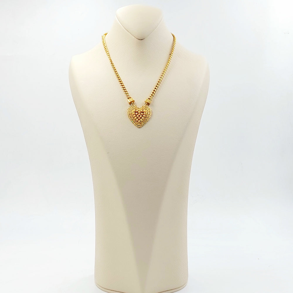 21K عقد قلب اكسترا-مجوهرات الشيخ سعيد-Saeed Jewelry 