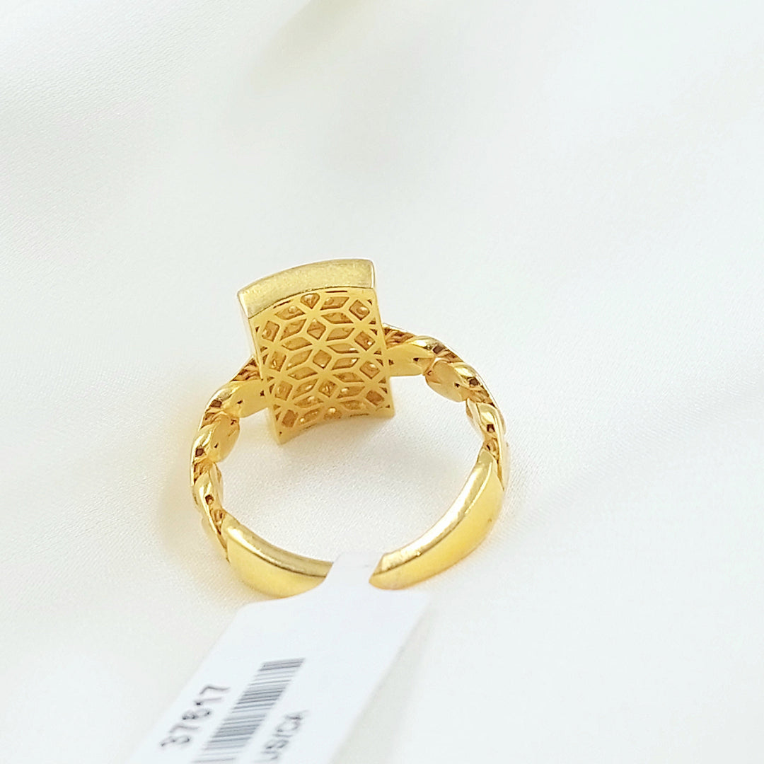 Zircon Studded Cuban Links Ring