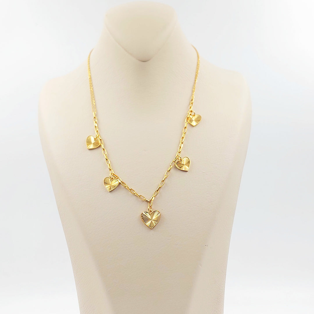Heart Joy Necklace Made of 21K Gold by Saeed Jewelry 