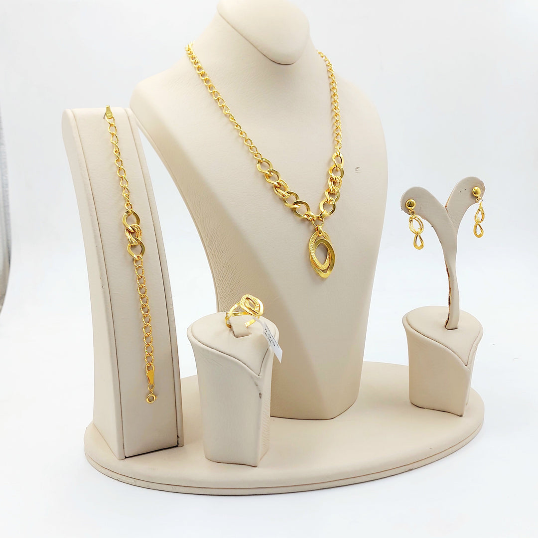 21K طقم جنزير-مجوهرات الشيخ سعيد-Saeed Jewelry 